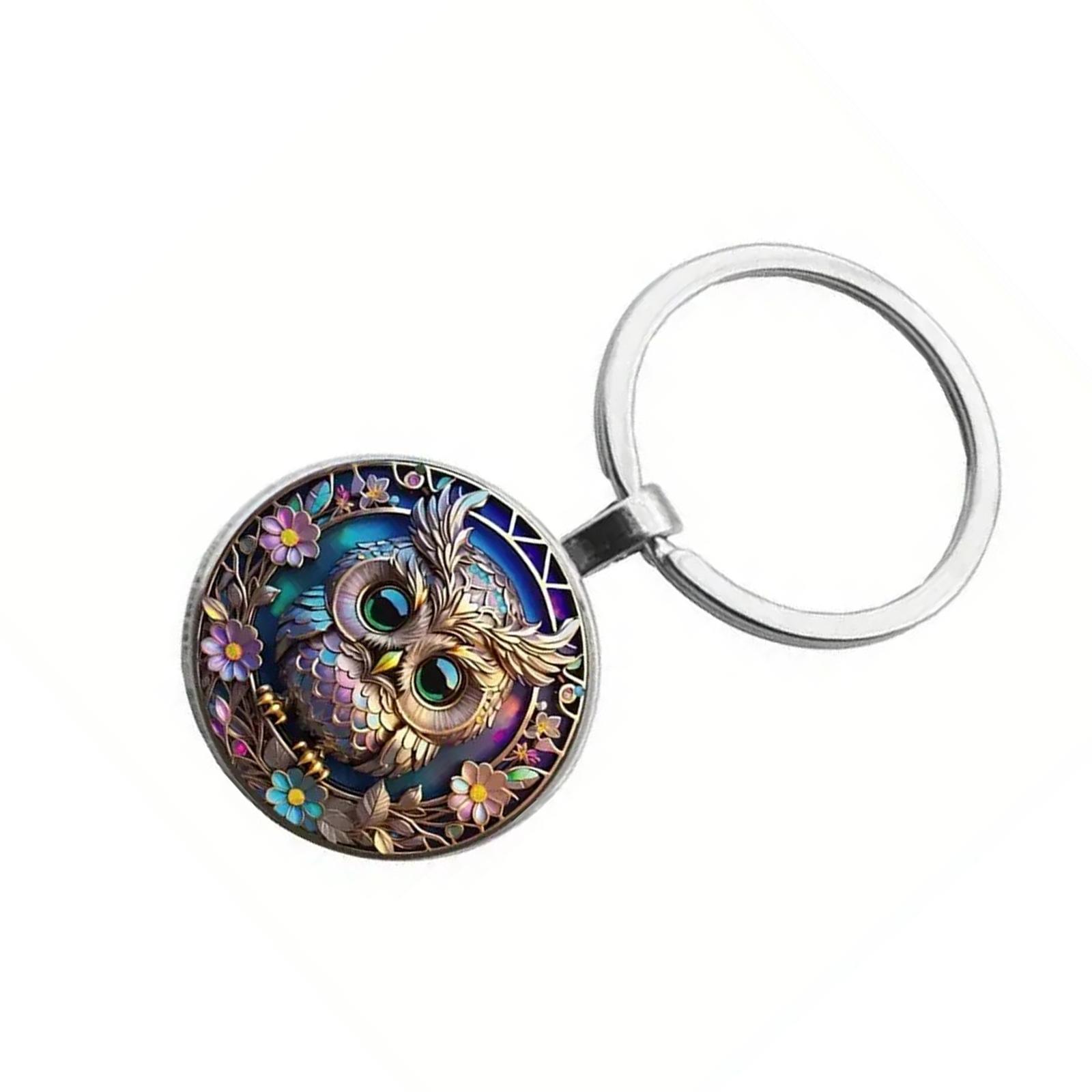 

Multi Purpose Owl Pendant Keychain Stylish Alloy Key Ring Decorative Accessory For Convenient Daily Use 1