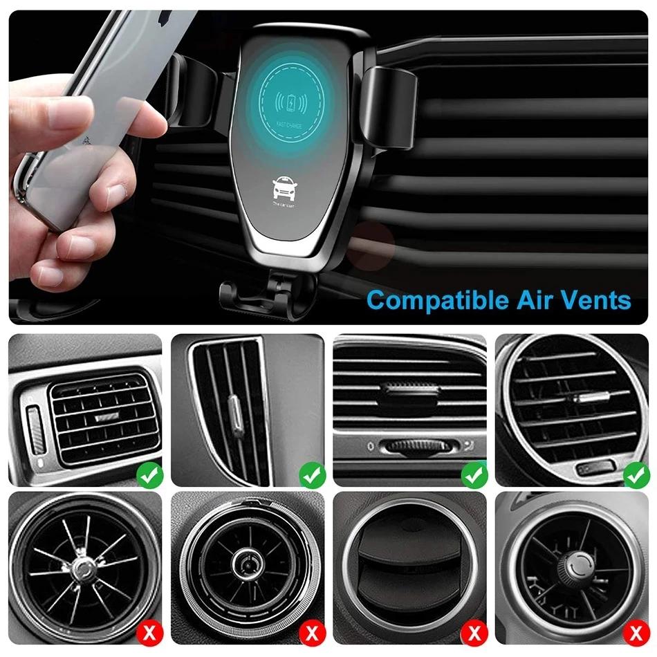30W Car Wireless Charger Air Vent Car Phone Holder Mount Fast Charging Stand For IPhone 15 14 13 12 11 Pro Max Xiaomi Samsung