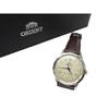 Used Orient Classic Bambino V521-UAAO Solar Box and Paperback Ivory Off-White Watch Men's Leather Strap
