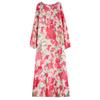 Autumn Casual Artistic Plus Size Loose Print Round Neck Long Sleeved Dress for Women Dresses