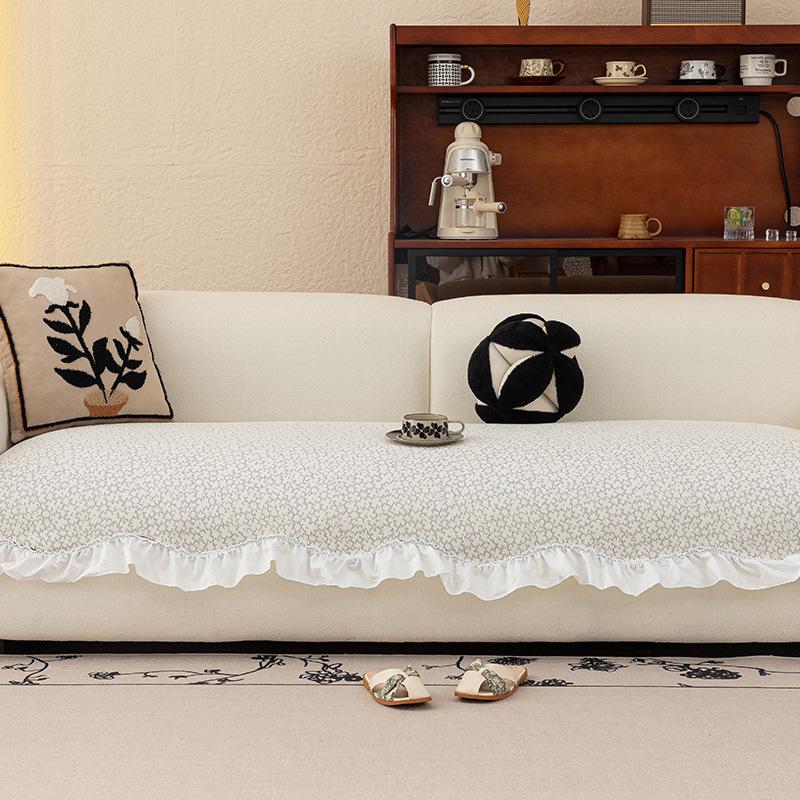 Französischer Mittelalterstil High-End Rock Sofakissen Neu Leichter Luxus High-End Sinn Gerade Reihe Abdeckstoff Vier Jahreszeiten