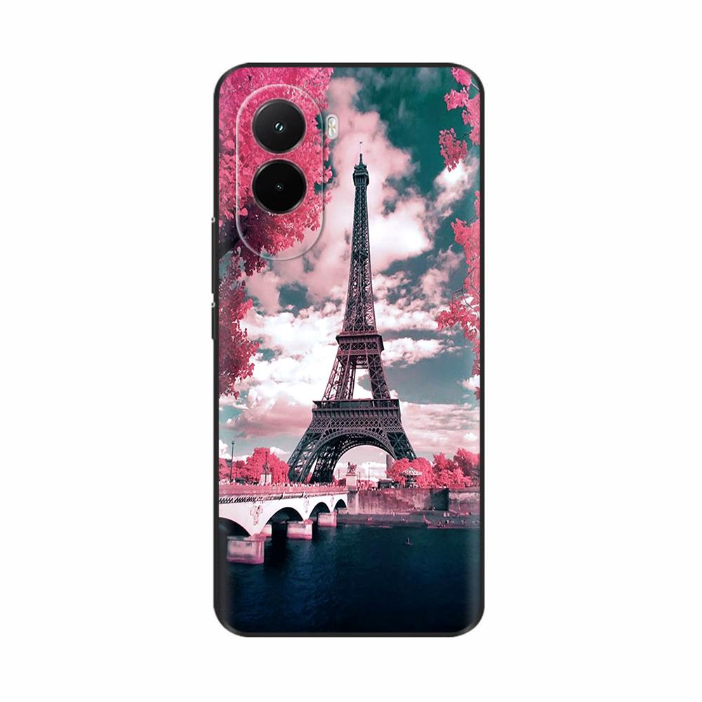 For Xiaomi Poco M7 4G Case Painting Floral Soft Silicone Protective Bumper Cover For Xiaomi Pcoc M7 Pocom7 4G Cases Capa Fundas