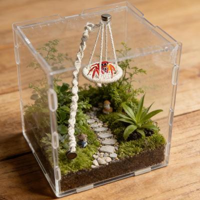 Spider Enclosure Accessories Hangable Rope Climbing Hammock Jumping Spider Terrarium Decor For Terrarium Breeding Geckos Tree