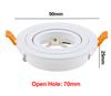 5 Pcs LED Downlight Frame with GU10 Lamp Base Ceiling Lights Recessed Lamp Spot Light for Living Room Indoor Light