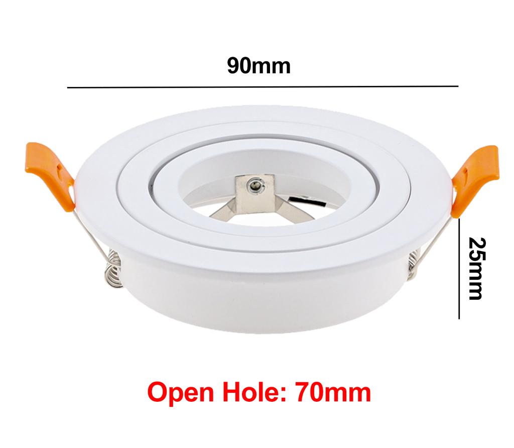 5 Pcs LED Downlight Frame with GU10 Lamp Base Ceiling Lights Recessed Lamp Spot Light for Living Room Indoor Light