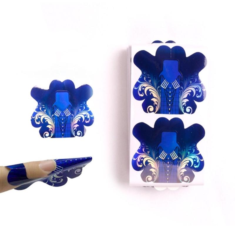 100 Pieces Nail Extension Forms For Professional And DIY Use Manicure Training Supplies For Beginners And Salons