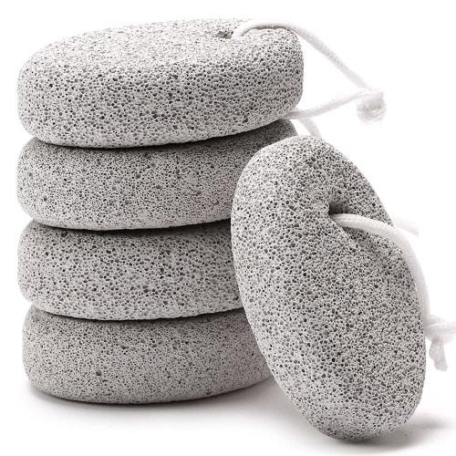 

Borogo Natural Pumice Stones for Feet, 5-Pack Lava Pedicure Tool, Hard Skin and Callus Remover for Feet and Hands - Natural Foot Rasp, Exfoliates and