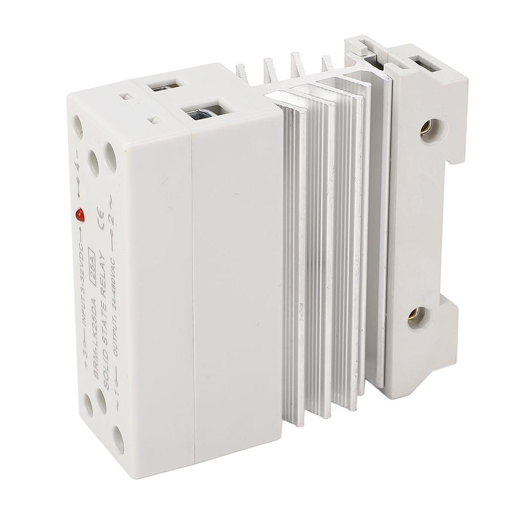 State Relay 25A, AC 24-480V AC SSR with Aluminum Heat Sink for PID Thermostat Temperature Controller Automation Process Equipment