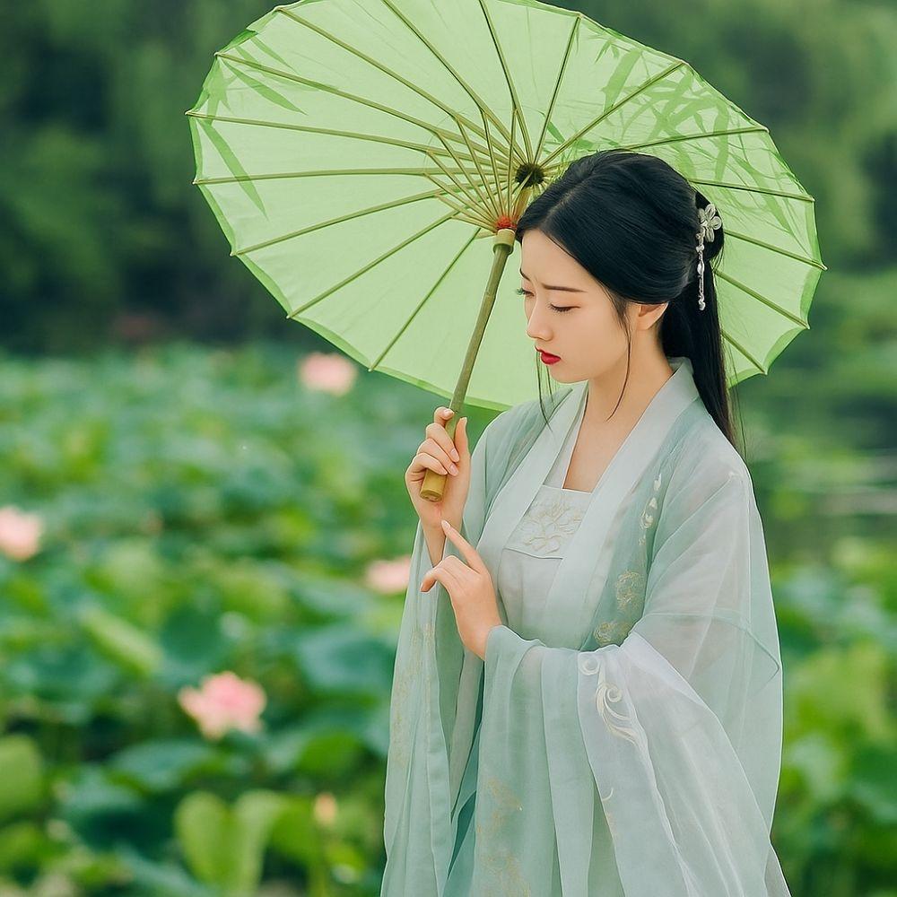 Bamboo Oil Paper Umbrella Chinese Style Hanfu Umbrella Ancient Dance Umbrella  Hotel Ceiling