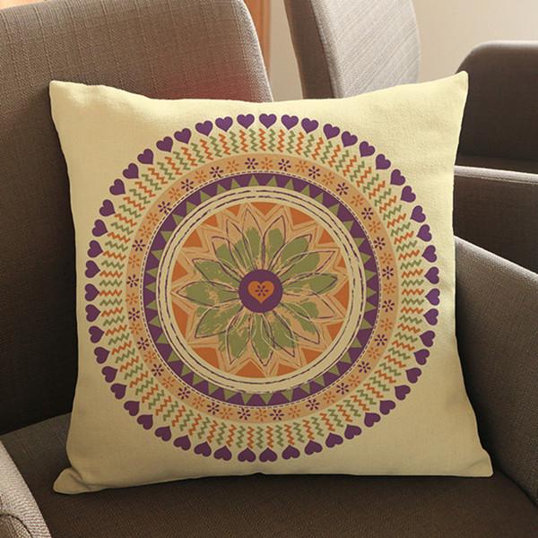 Bohemia Mandala Florals Style Home Decoration Throw Pillow Case Vintage Kilim Pattern Print Car Sofa Cushion Cover Cojines