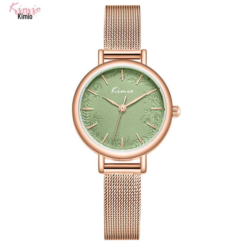 

Женские кварцевые часы Jinmiou с сетчатым браслетом, розовое золото, K6399S