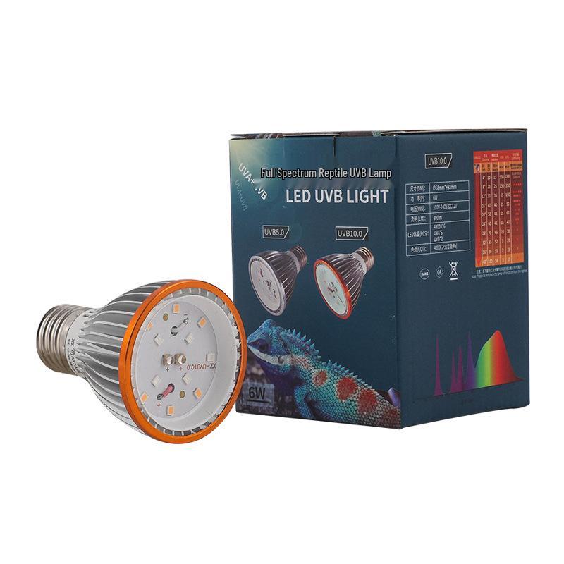 UVB 5.0 LED Turtle Basking Lamp - Full Spectrum UV Sunlamp for Reptiles and Plants