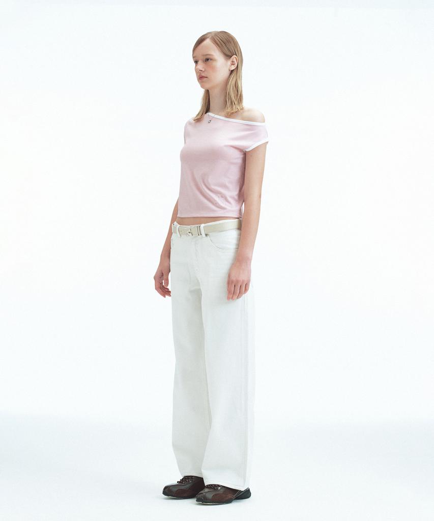 REST&RECREATION One Shoulder T-Shirt - Pink