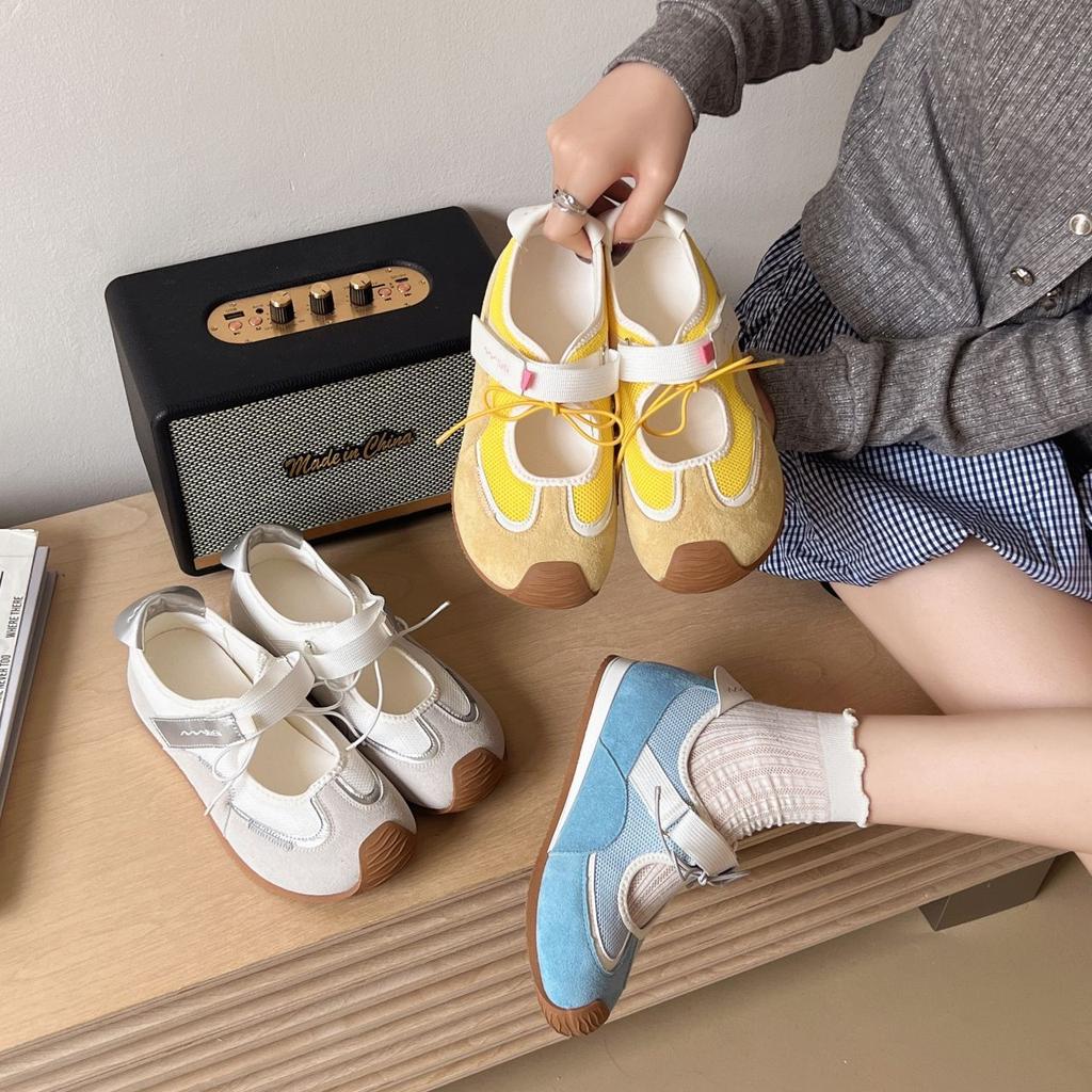 Ugly Cute Mesh Casual Shoes Summer New Mary Jane Shoes Fashionable Versatile Hollow Ballet Shoes