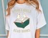 Spooky Girls Read Books Mens Kids T Shirt, Halloween Ghost Tee