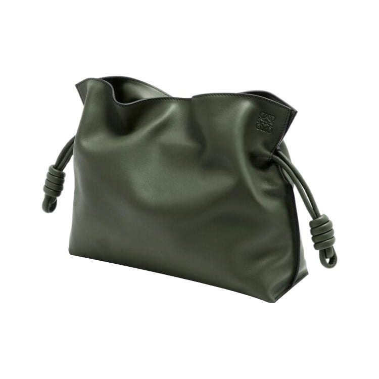 LOEWE Nappa Calfskin Lucky Bag, One Shoulder, Crossbody Clutch Medium Women's Olive Green A411FC1X62-4429
