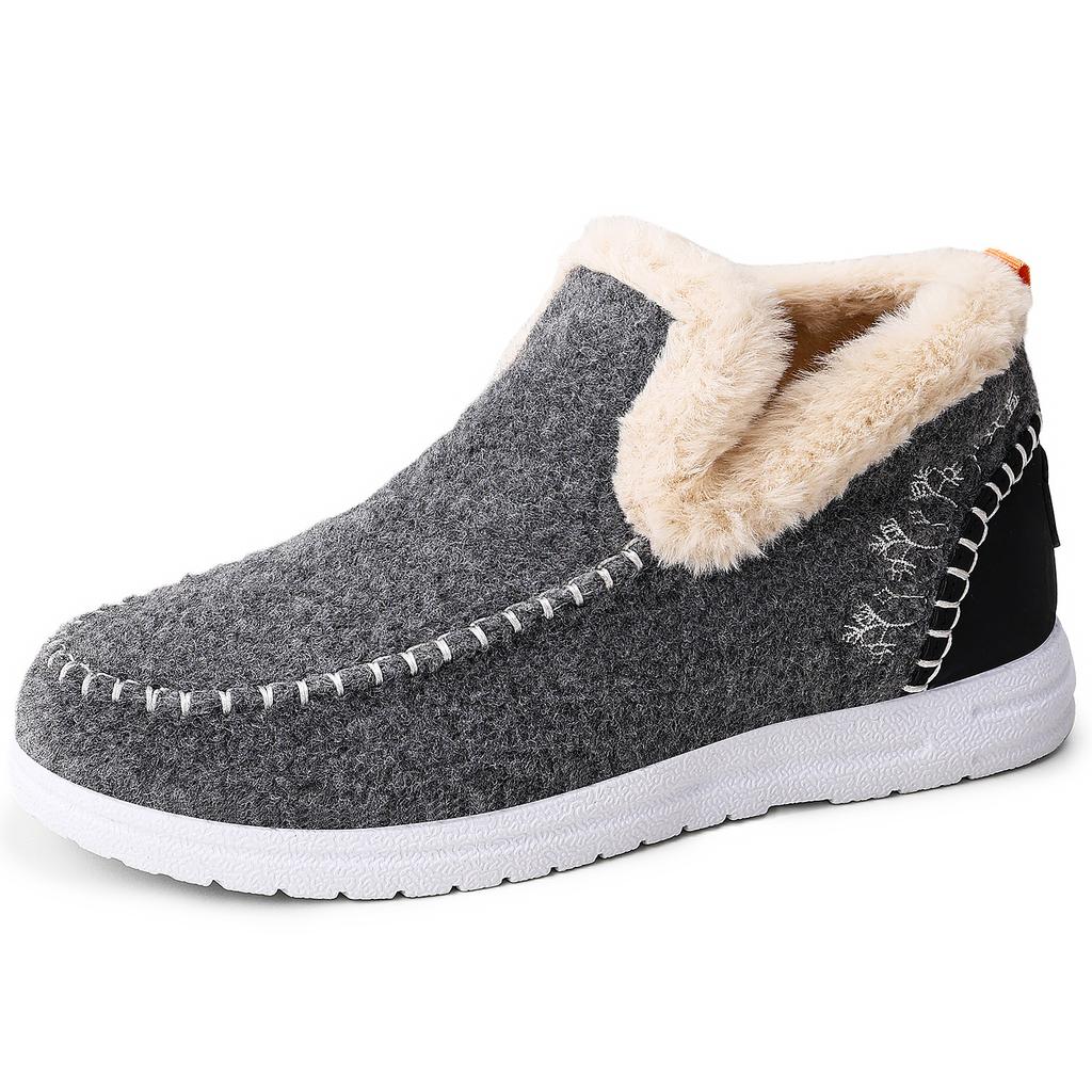 Shoes Cotton Shoes Winter New Women's Shoes Velvet Thickened Snow Boots One Pedal Short Boots Fashionable Warm Cotton Boots