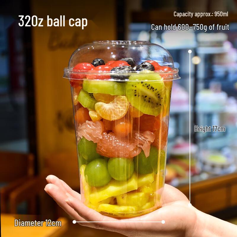 Disposable Plastic Fruit Cups with Dome Lids