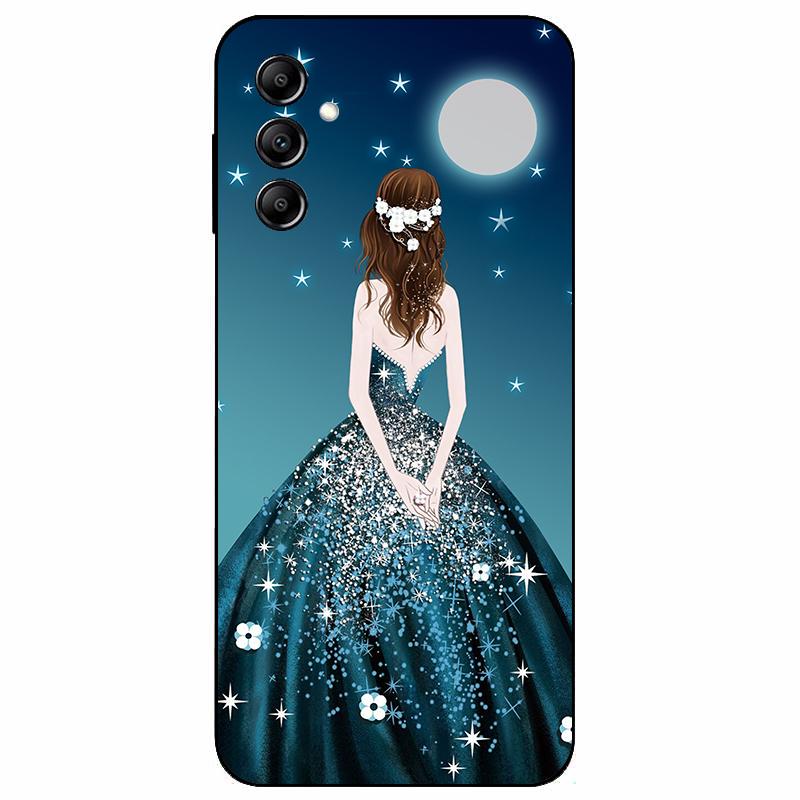For Samsung A14 4G A 14 M14 5G Case Painted TPU Soft Silicone Black Funda for Samsung Galaxy A14 A145F Bumper GalaxyA14 M 14 Bag