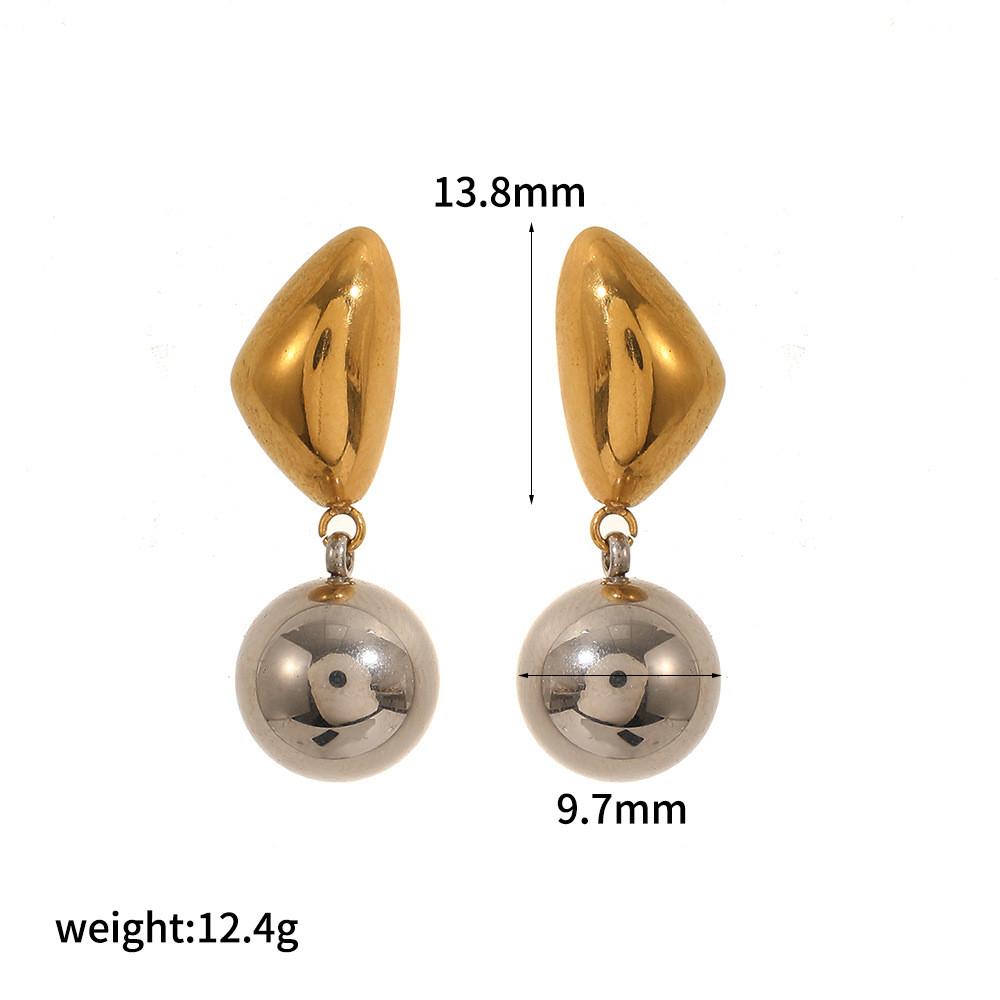 

Geometric Heart Stainless Steel Earrings For Women Fashion Jewelry Gift For Ladies Style A