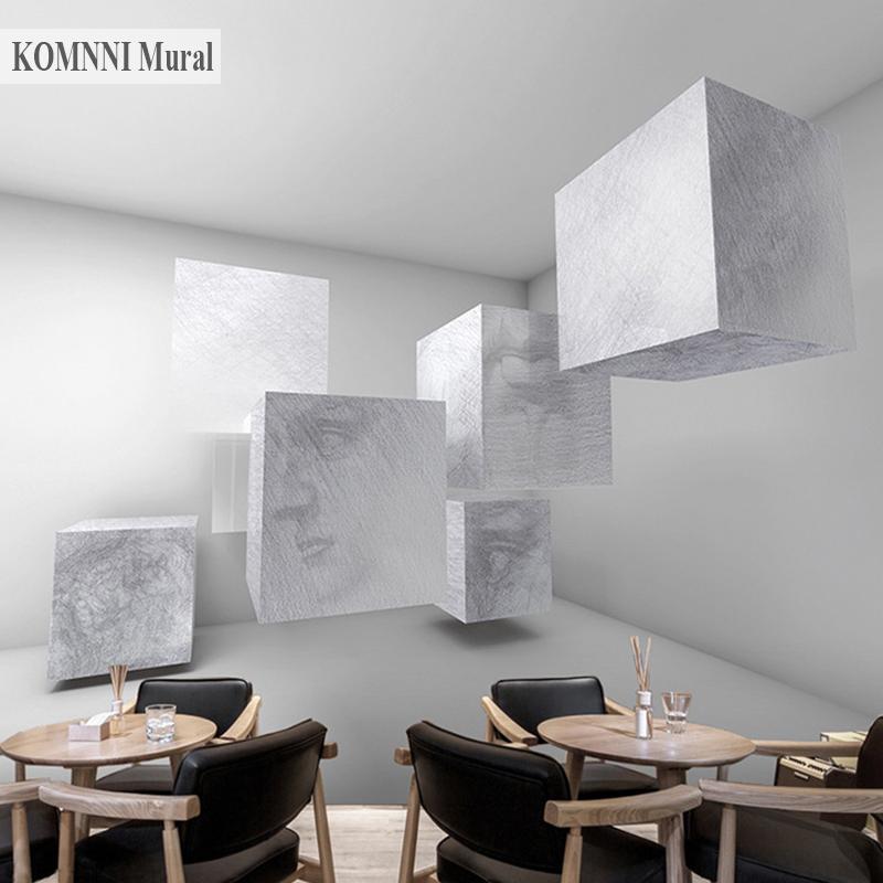 3D Stereo Abstract Space Photo Mural Cement Wall Wallpaper Living Room Bedroom Sofa Tv Background Wallpaper