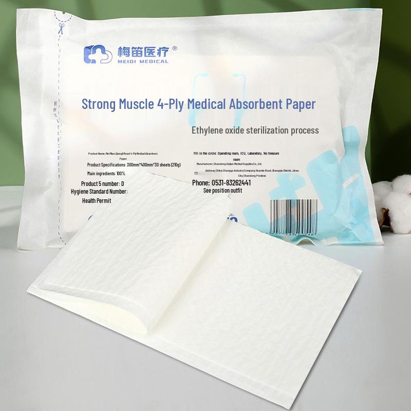 4-Ply Reinforced Medical Absorbent Paper Towel for Gastroscopy, Endoscopy, and Surgical Use