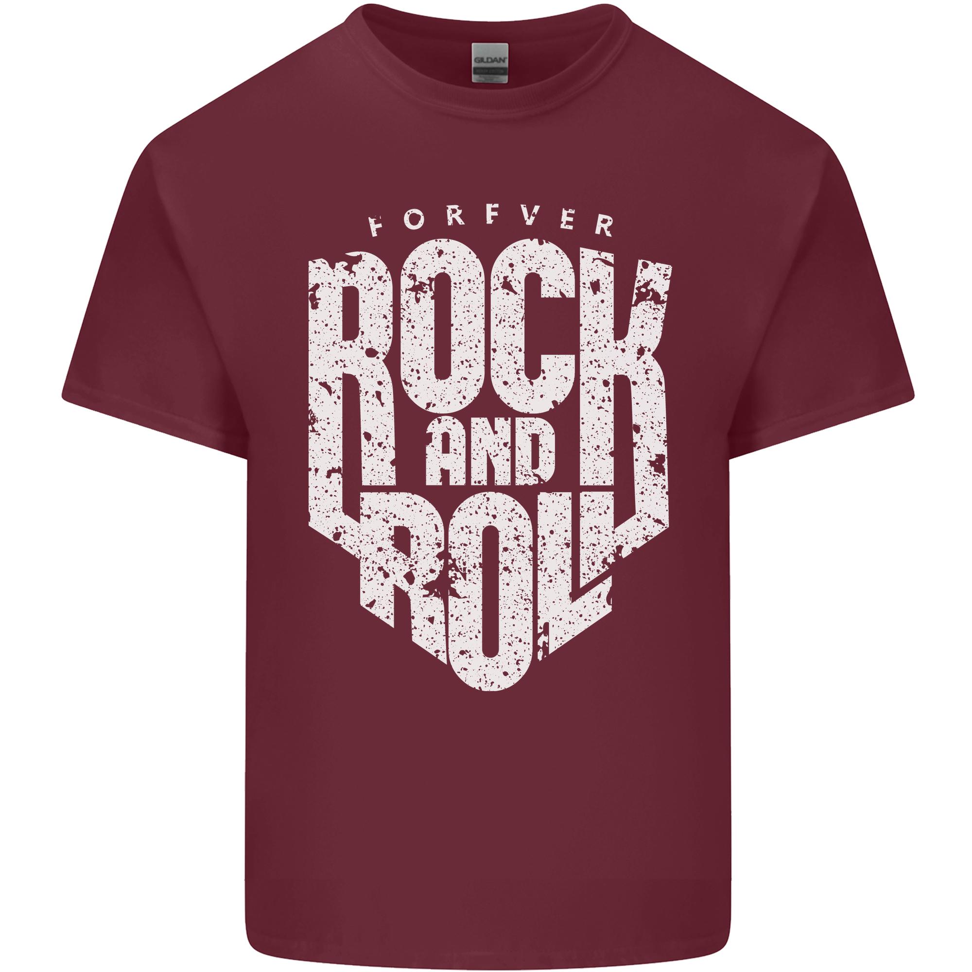 Forever Rock And Roll Guitar Music Unisexs Light Cotton Tshirt S
