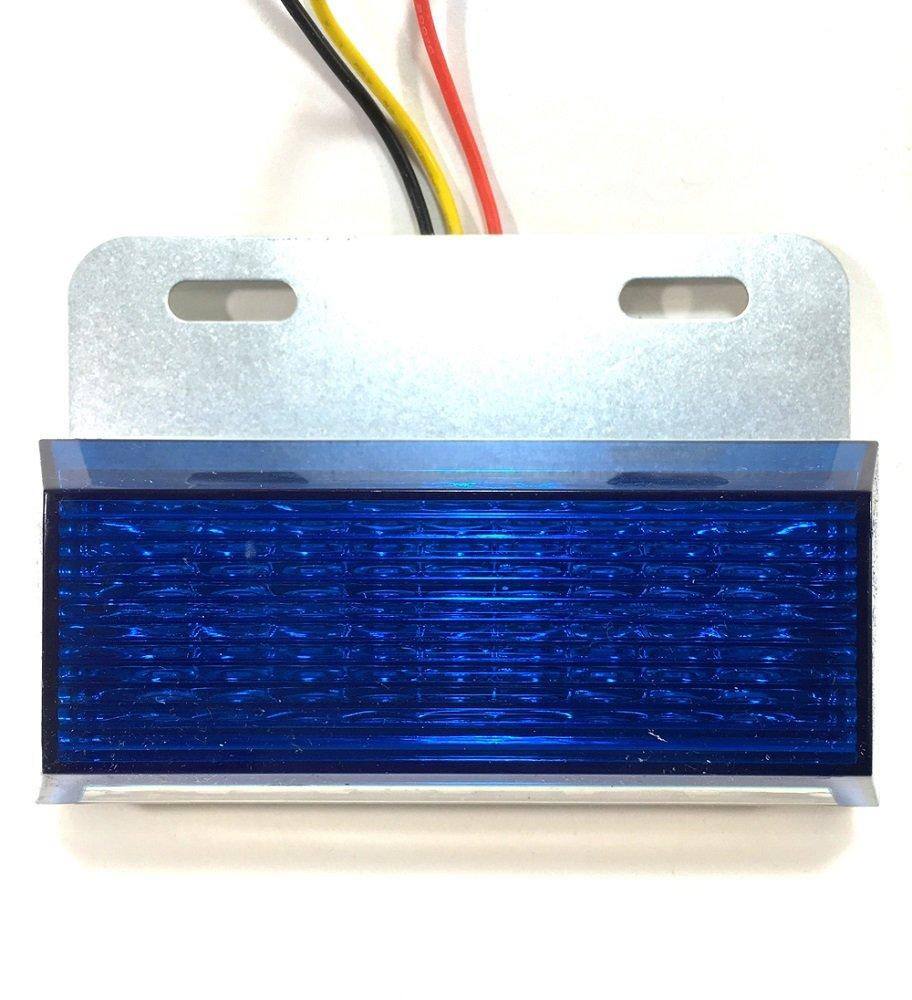 24V Truck Side Marker Lamps with 24 Set of Custom Parts for Decorative Under-Down Lights, LEDs, Square, 10, White, Blue, Amber, Green, Red, Trailers,