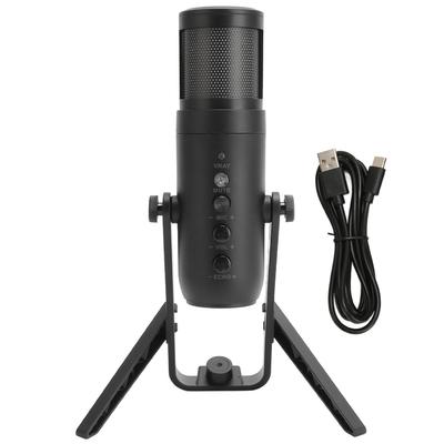 USB Gaming Microphone Noise Reduction Cardioid Pickup PC Condenser Mic with RGB Light for PS5 for Recording Podcast