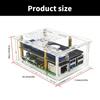 Transparently Acrylic Case For RPi 5 Case Featuring Precise Openings for Connectors and Active Cooling Port Support