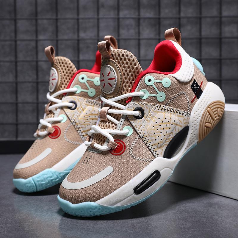Children's basketball shoes Boys' summer mesh breathable non-slip training shock-absorbing shoes Men's and women's middle-aged and older children's sp