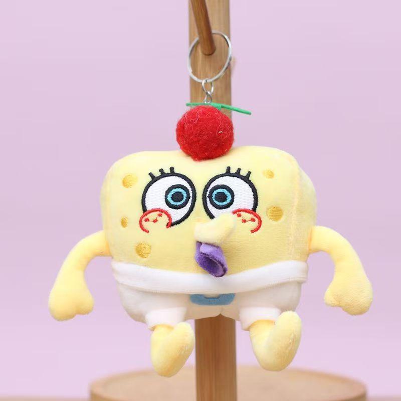 Squarepants Spongebob Patrick Star Cartoon Soft Plush Keyring Doll Bags Pendant