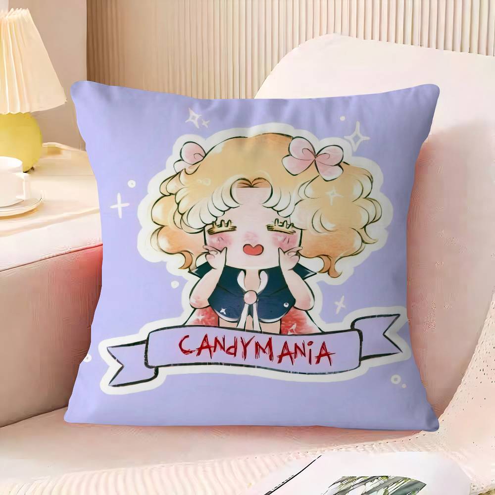 

M-Manga C-Candy C-Candy Cushion Cover Pattern Soft Plush Pillow Case For Home Living Room Sofa Deco 16x16Inch