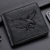 Men's Wallet PU Leather 3D Embossed Eagle Pattern with Multiple Card Slots Credit Card Holder with Coin Pocket