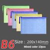 10 pezzi A4 File Bag Trasparente Mesh A5 Data Zipper Storage Bag B5 Student Test Paper Drawing Bag Office Waterproof Document Bag