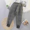 Girls' Thickened Sports & Casual Corduroy Sweatpants - Autumn/Winter Plus Velvet One-Piece for Medium & Large Children