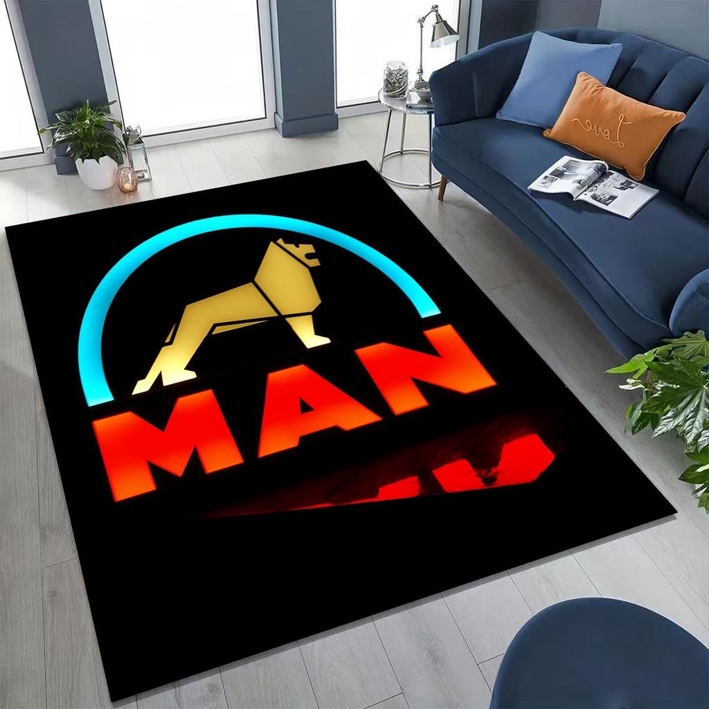 3D Man Truck Logo Motorcycle Carpet Rug for Bedroom Living Room Sofa Home Doormat Decor,Large Kids Play Non-slip Floor Mat