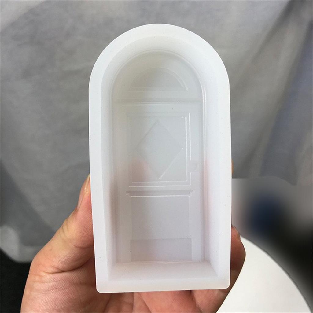 Happiness Door Candle Mold Clay Plaster Resin Decorations DIY Epoxy Resin Aromatherapy Candle Soap Silicone Mould