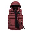 Men's Autumn/Winter Fashion Vest with Detachable Hood - Casual Cotton