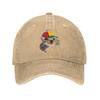 Vintage Silly Cat with Lollipop Meme Baseball Cap Unisex Distressed Cotton Sun Cap Funny Outdoor Activities Adjustable Fit Hats