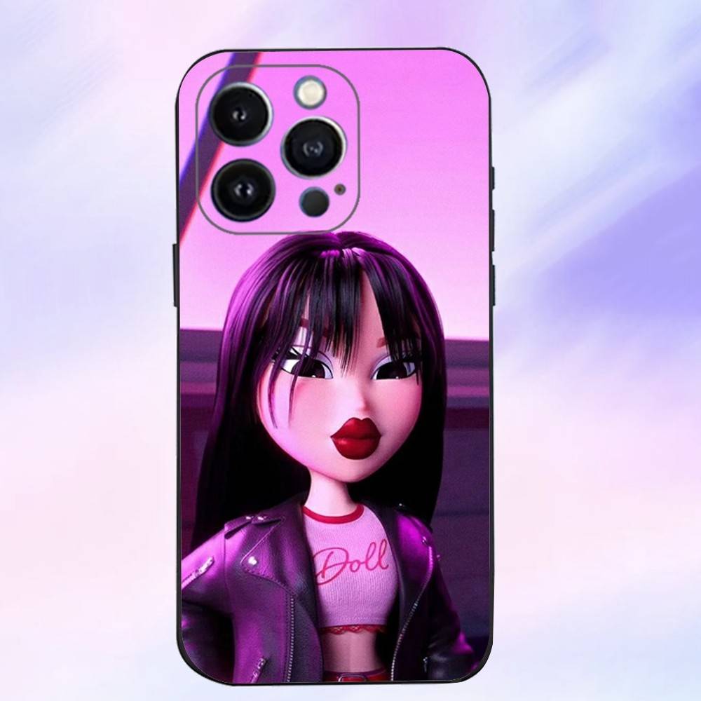 Fashion B-Bratz D-Doll Phone Case For iPhone 16,15,14,13,12,11 Plus,Pro Max,XS,X,XR,SE,Mini,8,7,Soft Silicone Black Cover