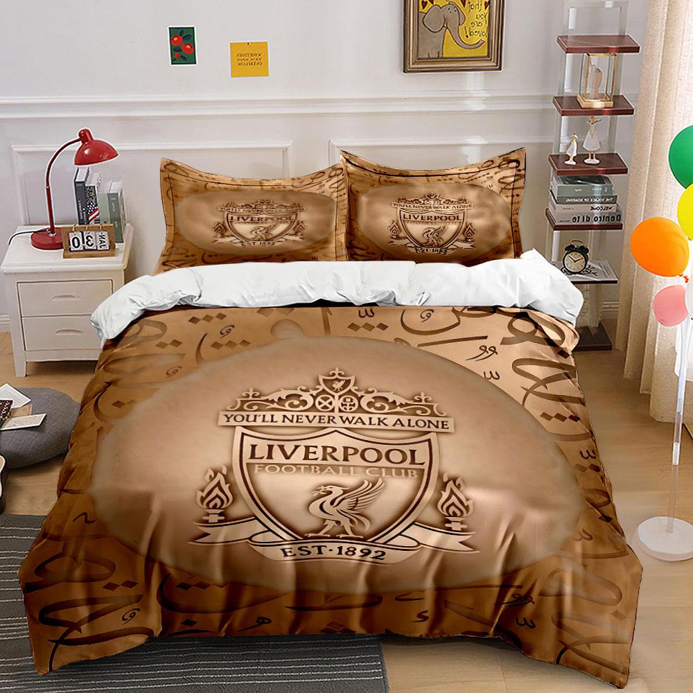 Liverpool Club Logo Bedding Bedding Duvet Cover Set Duvet Cover Pillowcases (1 * Duvet Cover 2 * Pillowcases, without duvet insert)