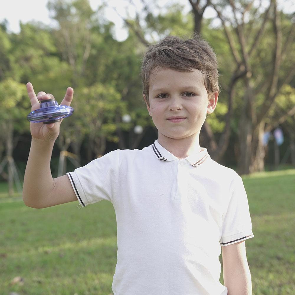 UFO Fingertip Upgrade Flying Spinner Decompression Toy For Adult and Kids (Red)