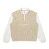Malbon Golf Women'S Color Block Quarter Zip Anorak Beige (Woman)