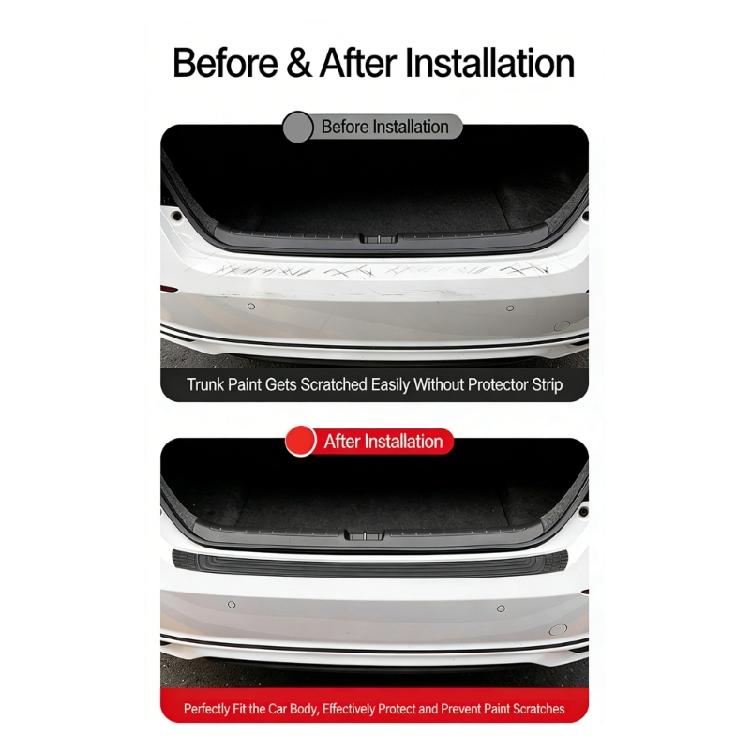 105'' Automotive Rubber Protection Strips for Rear Bumpers Anti Scratch Anti Collision & Scratch Guard
