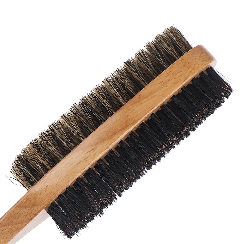 1X Mens Boar Bristle Hair Brush Wooden Curly Wave Brush Styling Beard Hairbrush