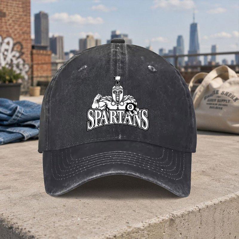 Spartan No Ball Retro Washed Baseball Cap Unisex Duckbill Hat for Casual Street Style Holiday Gift