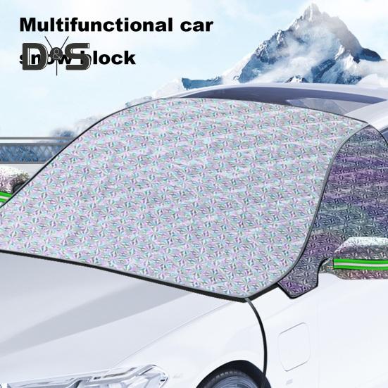 Car Windshield Cover Aluminum Film Ice Snow Protector Rearview Mirror Protection Universal Front Windscreen Snow Cover