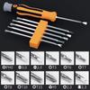 12 In 1 Screwdriver Set Magnetic Bit Cross Flat Shaped Screwdriver Head Multifunctional Precision Handheld Maintenance Tool Home