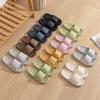 Thick Bottom Women Home Slippers Platform Beach Indoor Slides Fashion Comfortable Non-slip Slippers Breathable Lightweight Men Bathroom Slippers